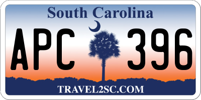 SC license plate APC396