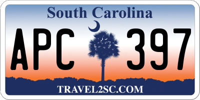 SC license plate APC397