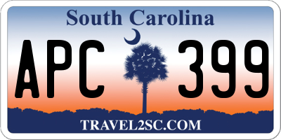 SC license plate APC399