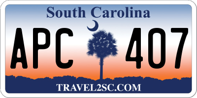 SC license plate APC407