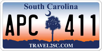 SC license plate APC411