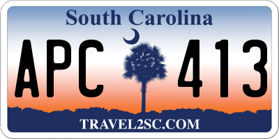SC license plate APC413
