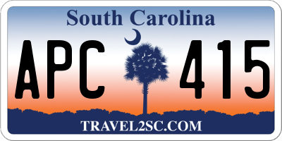 SC license plate APC415