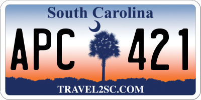 SC license plate APC421