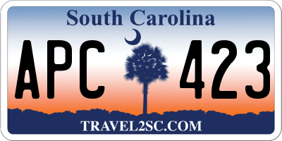 SC license plate APC423