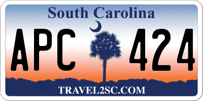 SC license plate APC424