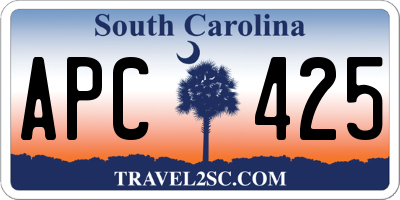 SC license plate APC425