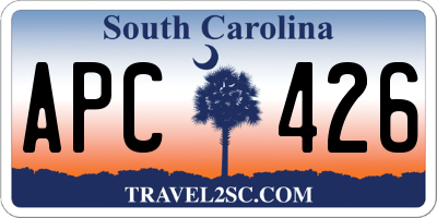SC license plate APC426