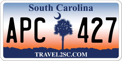 SC license plate APC427