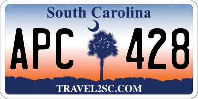 SC license plate APC428