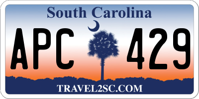 SC license plate APC429