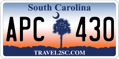 SC license plate APC430