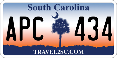 SC license plate APC434