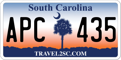 SC license plate APC435