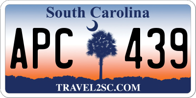SC license plate APC439