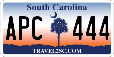 SC license plate APC444
