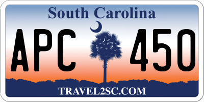 SC license plate APC450