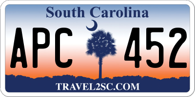 SC license plate APC452