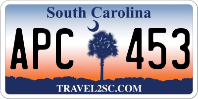 SC license plate APC453