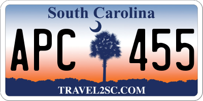 SC license plate APC455