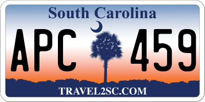 SC license plate APC459