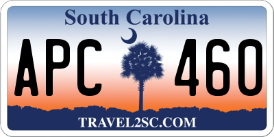 SC license plate APC460