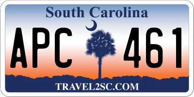 SC license plate APC461