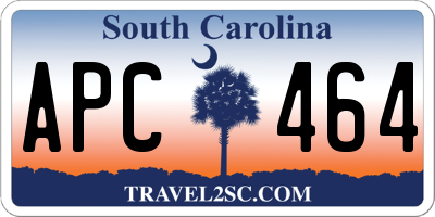 SC license plate APC464