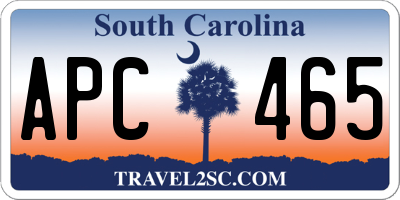 SC license plate APC465