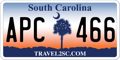 SC license plate APC466