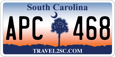 SC license plate APC468