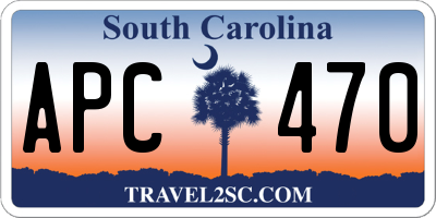 SC license plate APC470