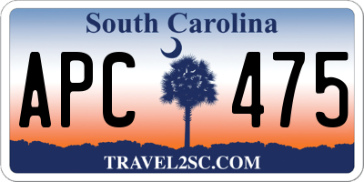 SC license plate APC475