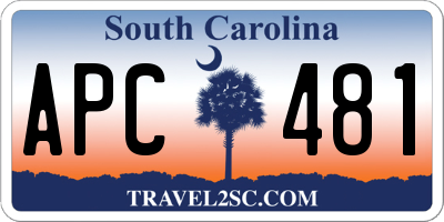 SC license plate APC481