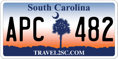 SC license plate APC482