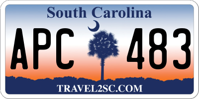 SC license plate APC483