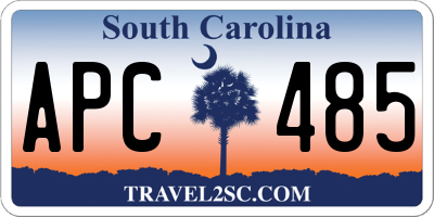 SC license plate APC485