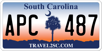 SC license plate APC487