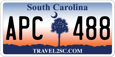 SC license plate APC488
