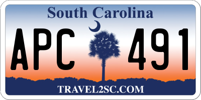 SC license plate APC491