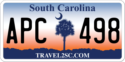 SC license plate APC498