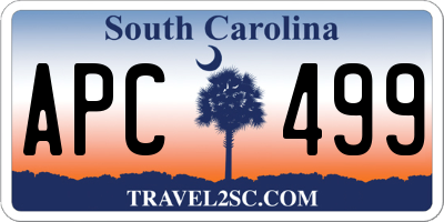 SC license plate APC499