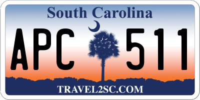 SC license plate APC511