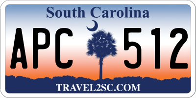 SC license plate APC512