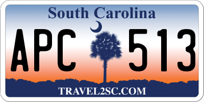 SC license plate APC513