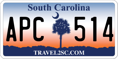 SC license plate APC514
