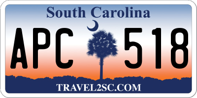 SC license plate APC518