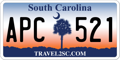 SC license plate APC521