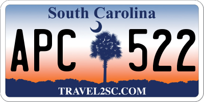 SC license plate APC522