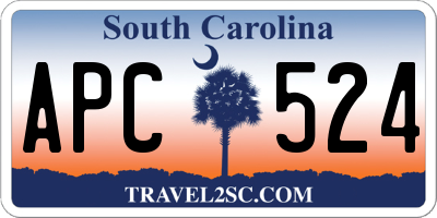 SC license plate APC524